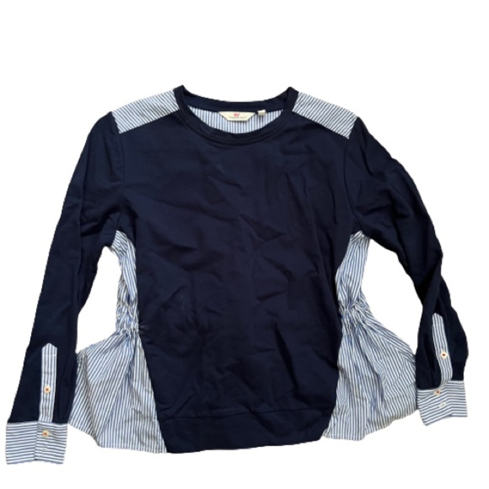 Vineyard Vines Mixed Media Knit Top